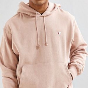reverse weave pink champion hoodie